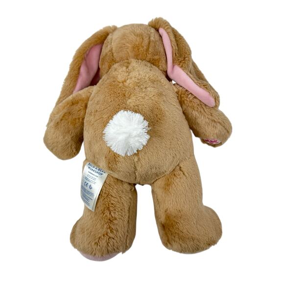 Build A Bear Workshop Golden Brown Pink Floppy Ears Bunny Rabbit  Plush 14 Inch - Picture 2 of 9